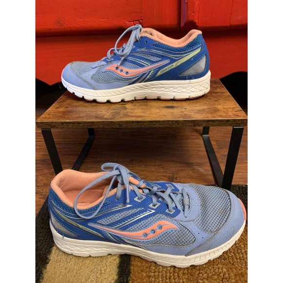 Saucony Cohesion 14 Woman's Size 6W  Blue Coral Running Shoes Tennis Walking - Picture 1 of 7